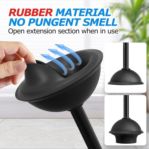 FORASTO 3Pack 3 in 1 Toilet Brush and Plunger Set,Toilet Bowl Brush Plunger Set,Toilet Brush Plunger Combo,Cleaning Brush,Cleaning Supplies, Crevice Cleaning Brush, Bathroom Cleaning Tools