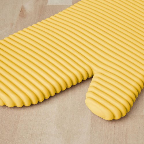 KitchenAid Ribbed Soft Silicone Oven Mitts - 2-Pack Set, 7.5"x13", Vibrant Orange Sorbet