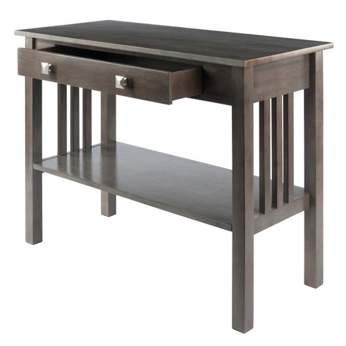 Winsome Wood Stafford Console Hall Table, Oyster Gray