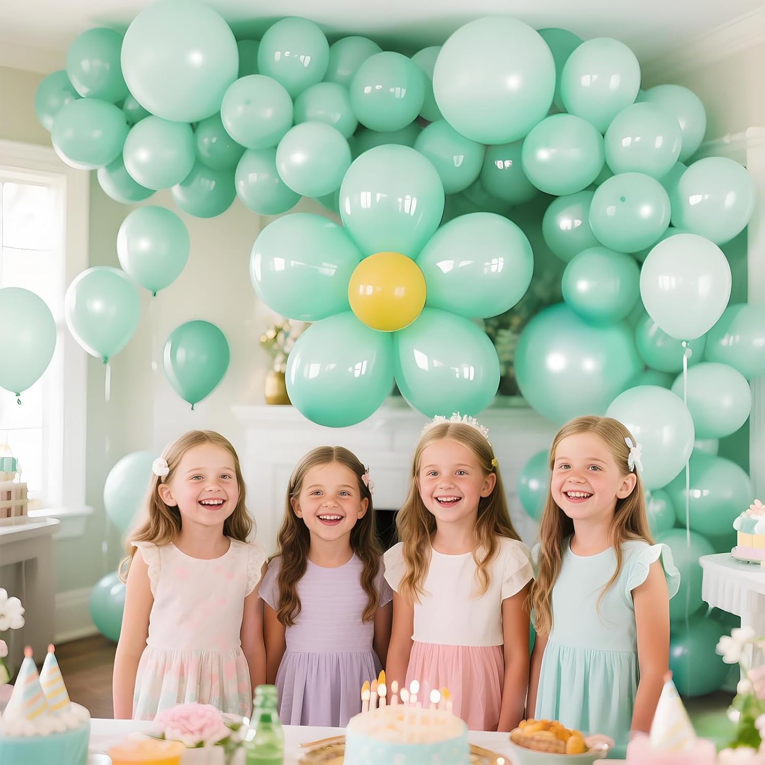 Pastel Green Latex Balloons by [Brand Name] - 110pcs 12 Inch Ideal for Birthday Parties, Baby Showers & Weddings