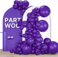 PartyWoo Dark Purple Balloons - 155-Piece Balloon Arch Kit for Birthday & Baby Shower Decor | 5-18 Inch Sizes