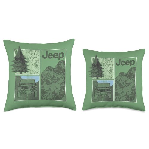 Jeep Forest Made To Explore - Officially Licensed Throw Pillow