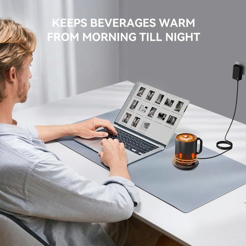 FEFAIA Charging Coaster 2 Compatible with Temperature Control Smart Mug 2 and 1/Travel Mug, Wireless Charger Power Dock Base for Home & Office
