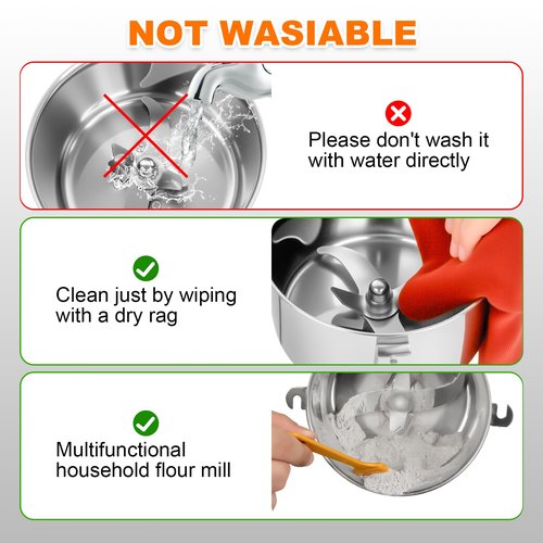 750g Grain Mill for Flour, Electric Spice Grinder, High-Speed Stainless Steel Dry Grinder Mill for Herbs, Nuts, Grains, Seasonings, & Pills. (750g Stand Type)