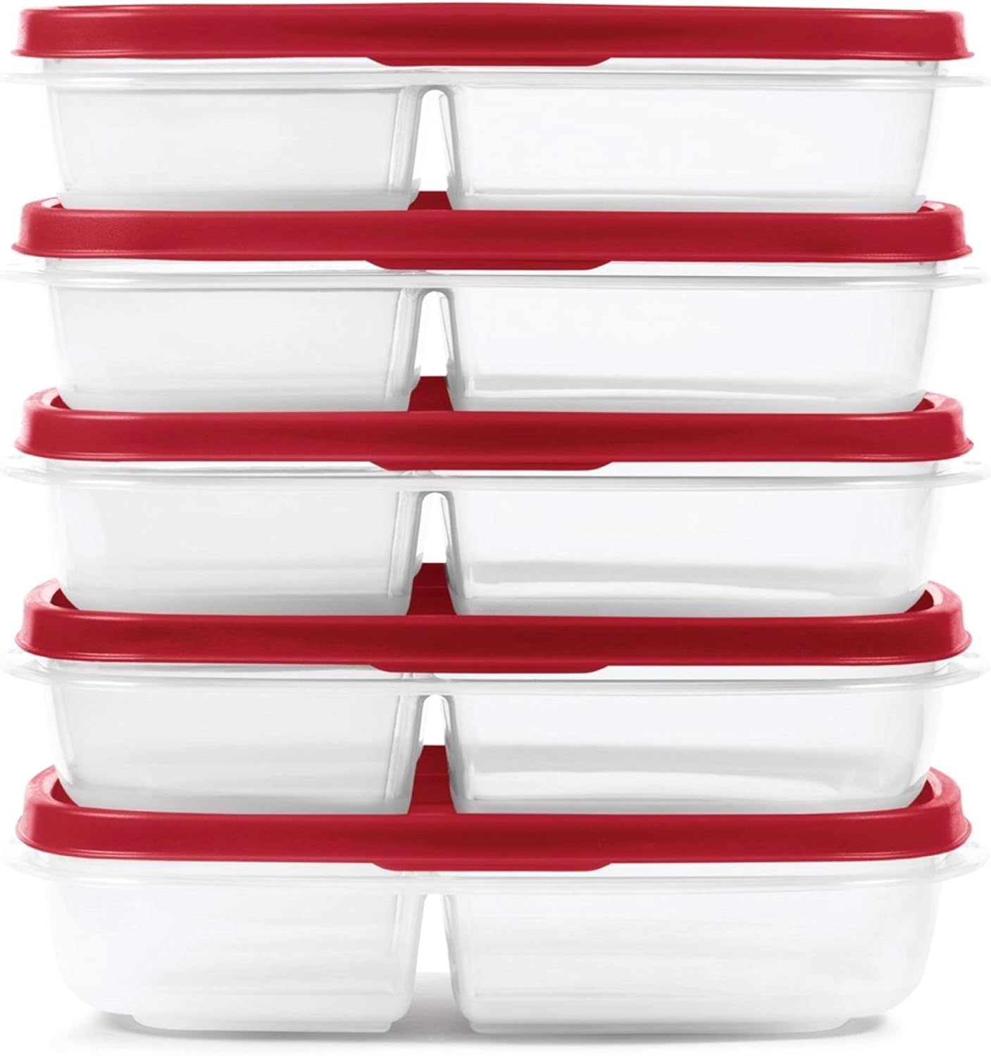 Rubbermaid EasyFindLids Meal Prep Containers - 5.1 Cup | Convenient Red Storage Solution