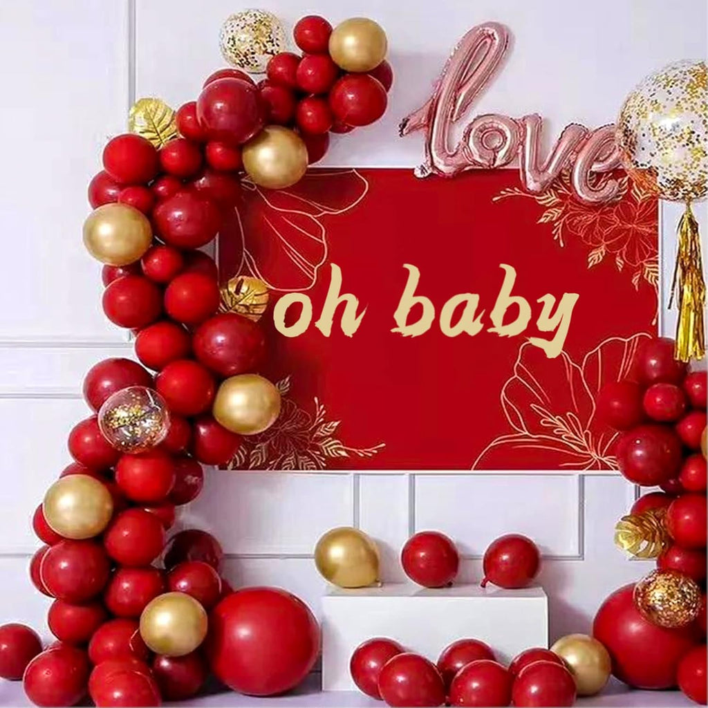 Red Balloons 110 Pcs - 5 Inch Mini Thick Latex Balloons for Birthday & Wedding Decorations