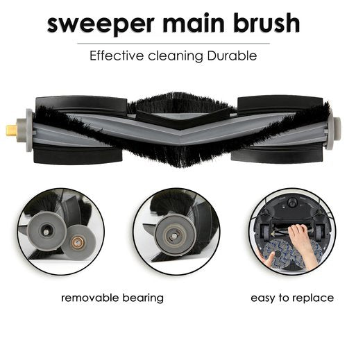 COWINORY (4 Pieces) X1 Omni Roller Brush Compatible with ECOVACS DEEBOT X1/ X1 Omni/ X1 Turbo/ X1 PRO Omni/ T10/ T10 Omni/ T10 Plus/ T20/ T20 Omni. Main Brush Robot Vacuum Cleaner Replacement Parts