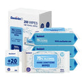 Advanced Large 75% Alcohol Hand Sanitizing Wipes, 4 Packs of 50 (200 count +20 travel wipes) - (Each Wipe Size 6" x 8")