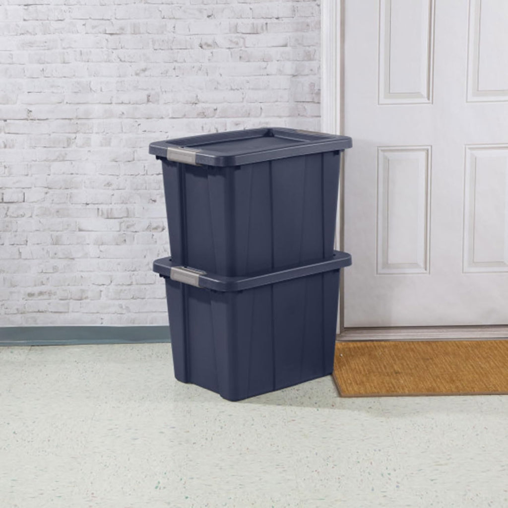 Sterilite 18 Gallon Heavy Duty Storage Bins - 6-Pack with Lids in Dark Indigo