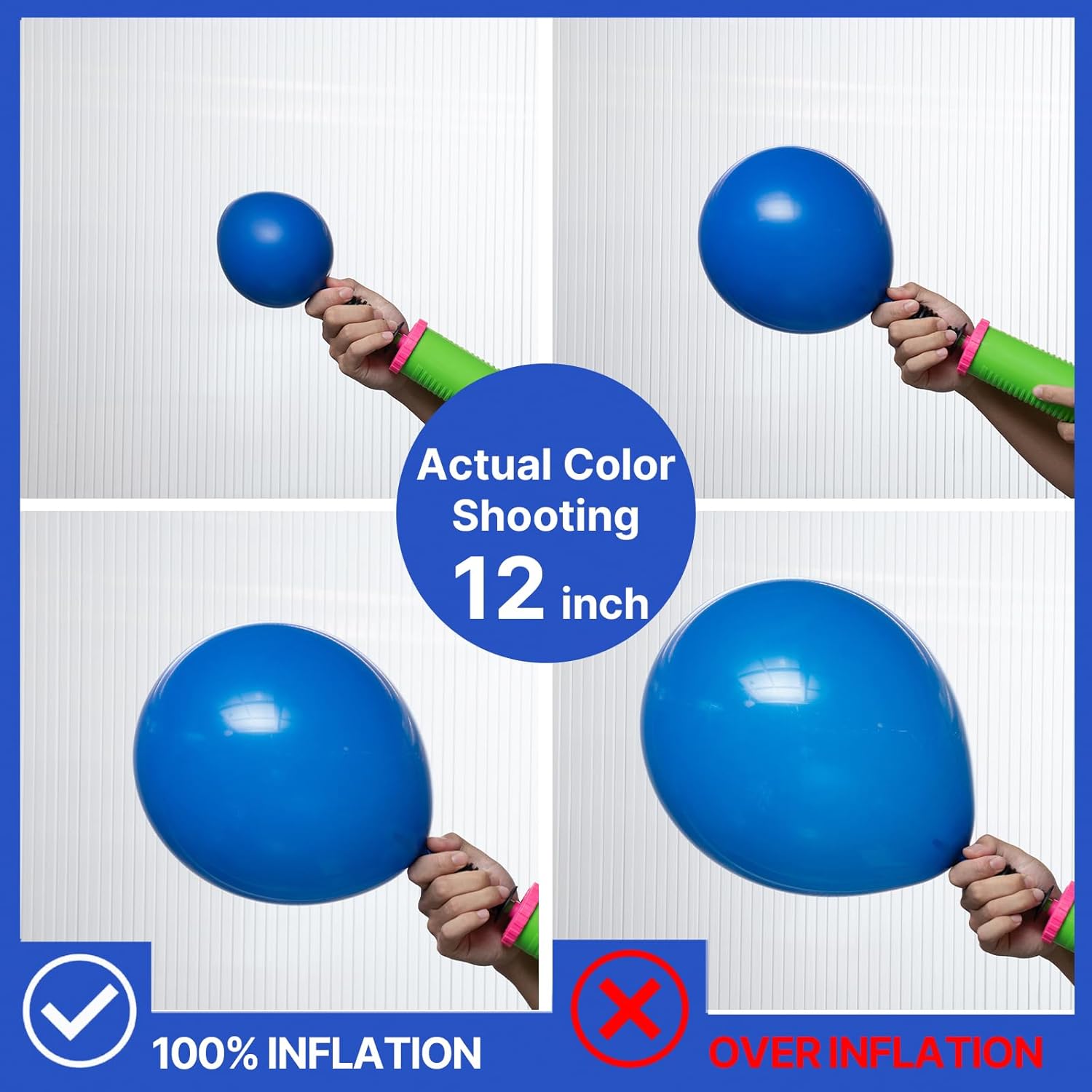 PartyWoo Royal Blue Balloons - 140-Piece Arch Kit for Baby Shower & Graduation | 5-12 Inch Sizes