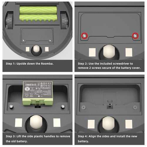 JGTM for iRobot Roomba e & i Series ABL-D1 Battery Replacement, Compatible with Roomba i8 i8+ i7 i7+ i4 i4+ i3 i3+ e5 e6 J7 J7+ J6+ J6 Plus J5 J5+ Series Li-ion Batteria Capacity 14.4V 36Wh