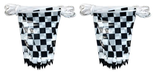 Beistle , 2 Piece Checkered Pennant Banners, 17'' x 120'