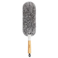 MR.SIGA Lint Free Microfiber Duster, Washable and Reusable Duster with Bamboo Handle and Replaceable Head, Duster for Household Cleaning