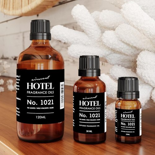 AirScent Hotel Diffuser Oil No. 1021 | Fig Leaves, Hyacinth & Sandalwood - Premium 10 mL Fragrance Oil for Diffusers & Crafting