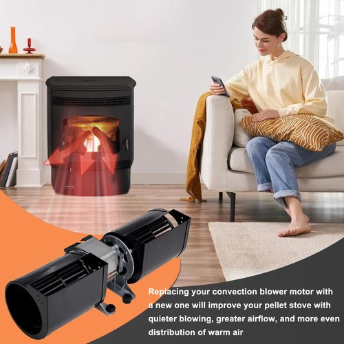 Hiorucet 812-4900 Convection Blower Fan for Quadrafire 1200i Classic Bay Insert, Castile, Contour, Santa Fe Pellet Stoves, for Quadrafire Wood & Gas Stove 7100FP, Columbia Bay FS & Insert, Garnet T