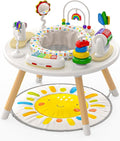 Move2Play 4-in-1 Baby Activity Center - Montessori Design with 8 Interactive Toys | Ideal for 3-12 Months (Sun)