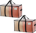 VENO Clear Moving Bags - 90L Extra Large Transparent Storage Totes with Heavy-Duty Reinforced Handles & Zippers