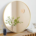 NEWBULIG Gold Round Wall Mirror 36 Inch, Bathroom Mirrors for Over Sink, Wall Decor for Bathroom, Entryway, Bedroom, Vanity