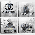 Meetdeceny Bedroom Wall Decor - Black & White Handbag Art for Teen Girls | Stylish Canvas Prints - 20"x20" (4 Pieces)