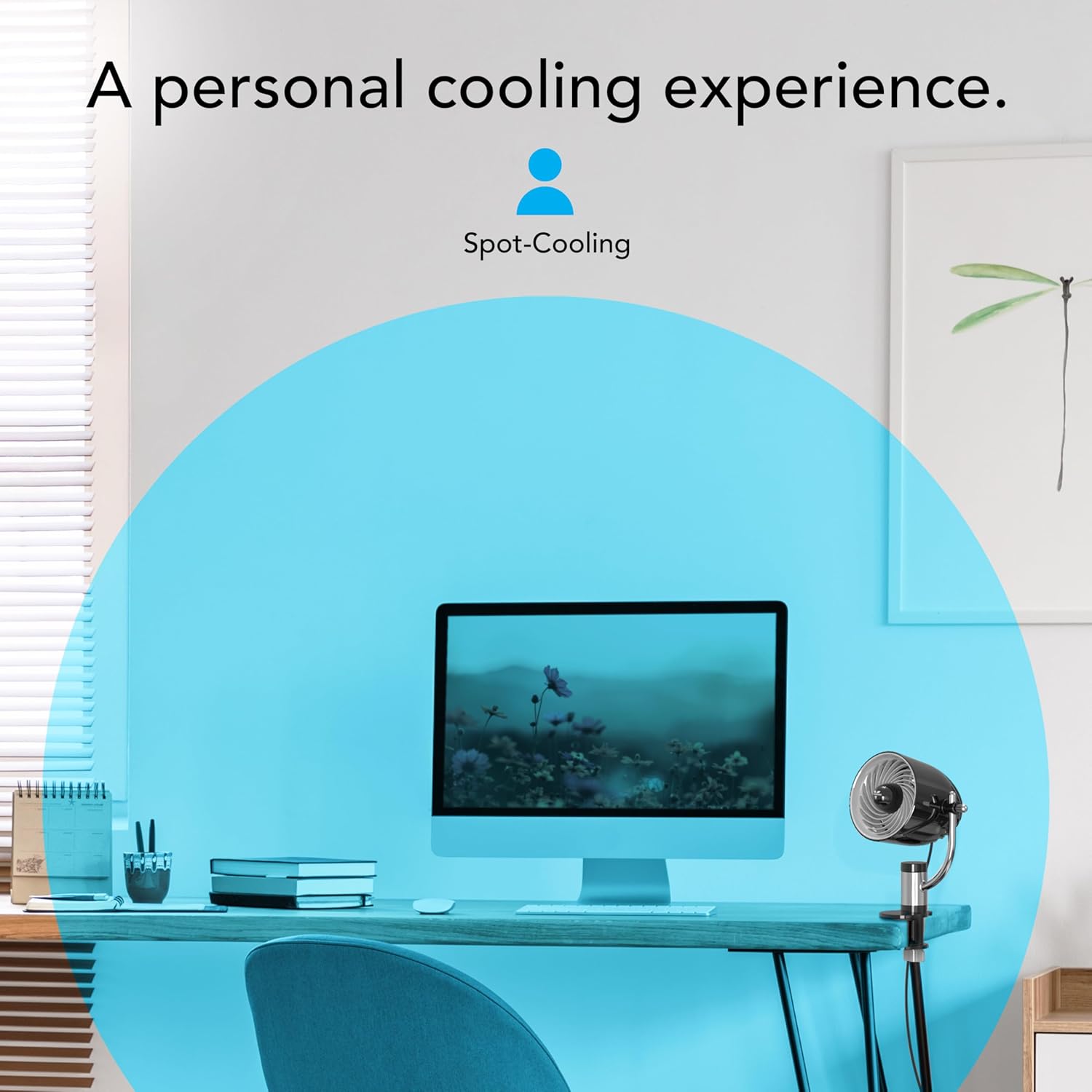 Vornado Pivot Clip Personal Air Circulator - 3-Speed Portable Desk Fan | 360-Degree Adjustable, Whisper Quiet, Black