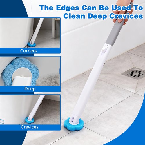 Disposable Toilet Brush, Toilet Bowl Cleaning System,Powerful Cleaning, Disposable Toilet Cleaner,with 24 Toilet Wand Refills, for Toilet Bowl Cleaners,Bathroom Cleaning