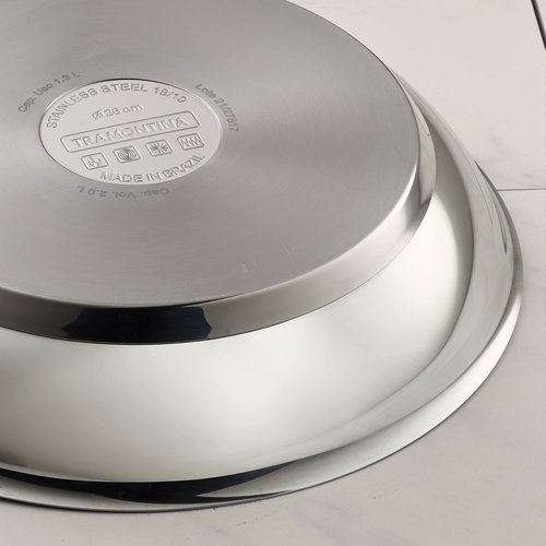 Tramontina 12-Inch Non Stick Large Frying Pan, Tri-Ply Base Stainless Steel Skillet with Reinforced Nonstick Coating, Dishwasher and Oven Safe