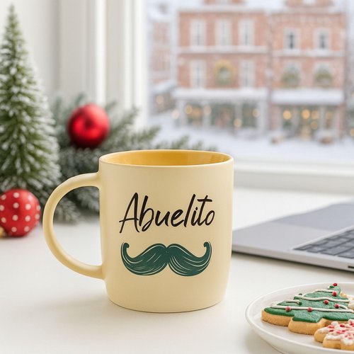 Triple Gifffted Abuelito Coffee Mug in Spanish, Latino World Best Grandpa, El Mejor Abuelo, Fathers Gifts, Grandparents Day, Regalo Dia Del Padre, Navidad, Birthday Christmas Taza Abuelos, V2, 13 Oz