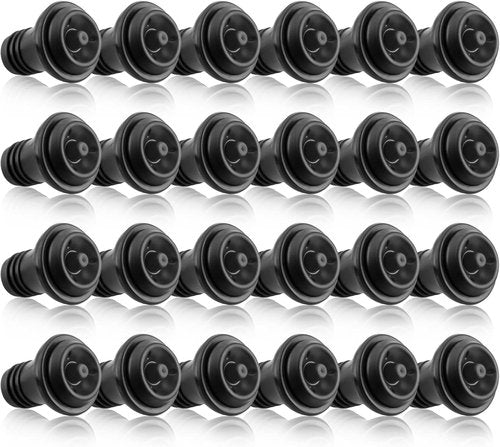 24 Pcs Wine Vacuum Stoppers - Rubber Bottle Savers to Preserve Flavor and Keep Wine Fresh