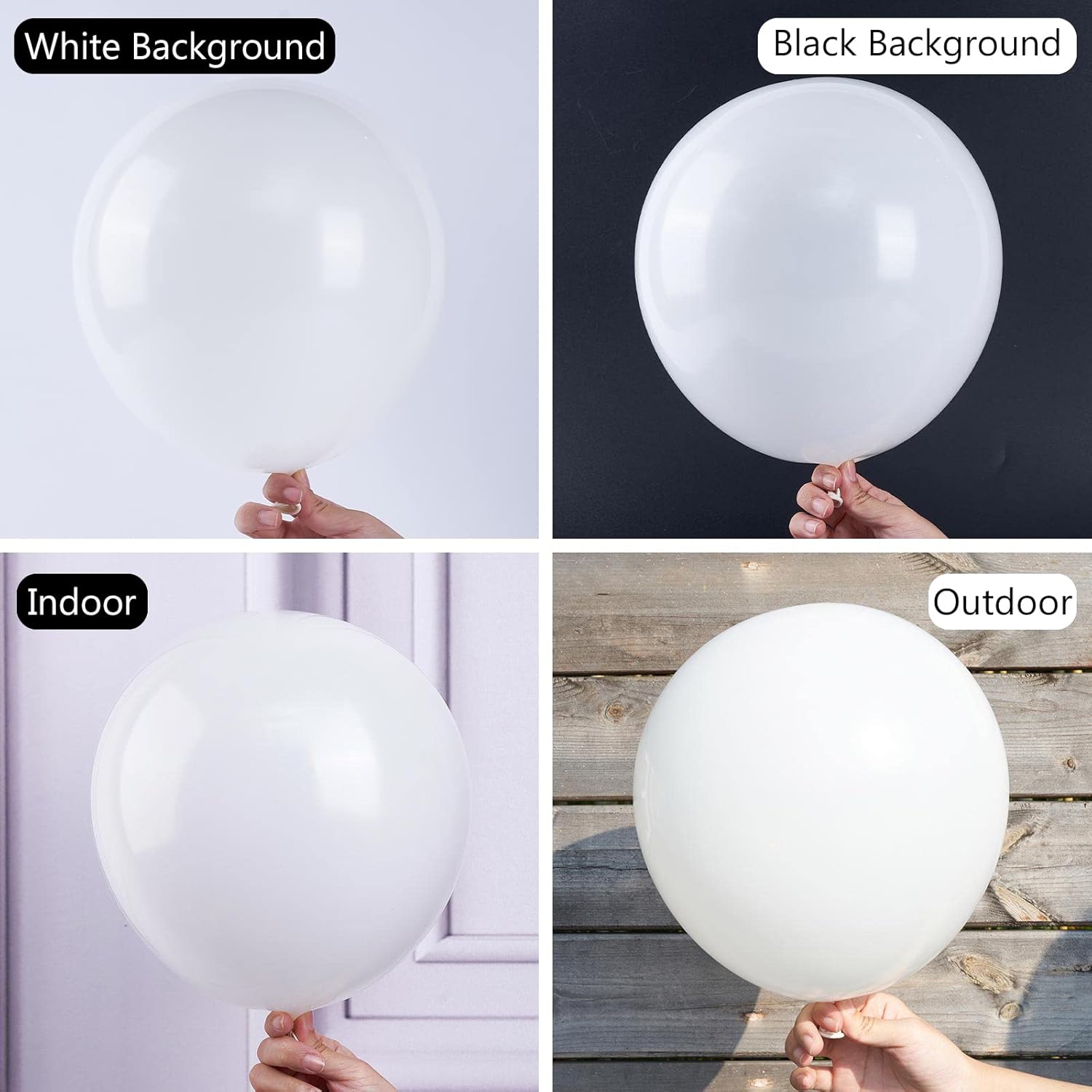 PartyWoo Classic Arch Kit - 280 Pcs White & Red Balloons in 18/12/10/5 Inch Sizes