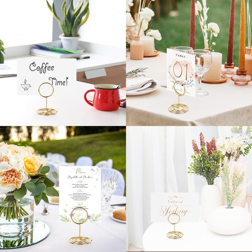 40Pcs Table Number Holders, Place Card Holder, Table Sign Stand, Photo Picture Holders for Centerpieces, Wedding, Party, Birthday