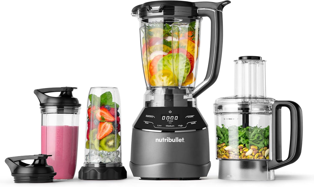 Nutribullet Triple Prep System - Versatile Kitchen Blender with 3 Containers | Black