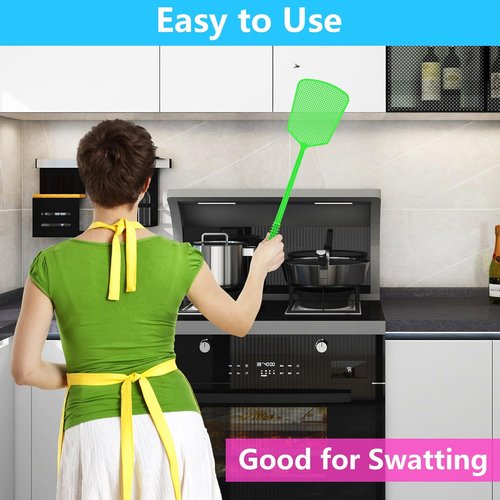 Fly Swatter | 5-Pack Heavy Duty Manual Fly Killers with Long Handles for Indoor & Outdoor Use