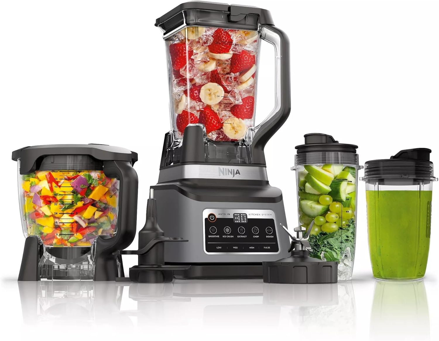 Ninja R-BN803TGT Professional Plus Kitchen Blender System & 8-Cup Food Processor - Auto-iQ, Black