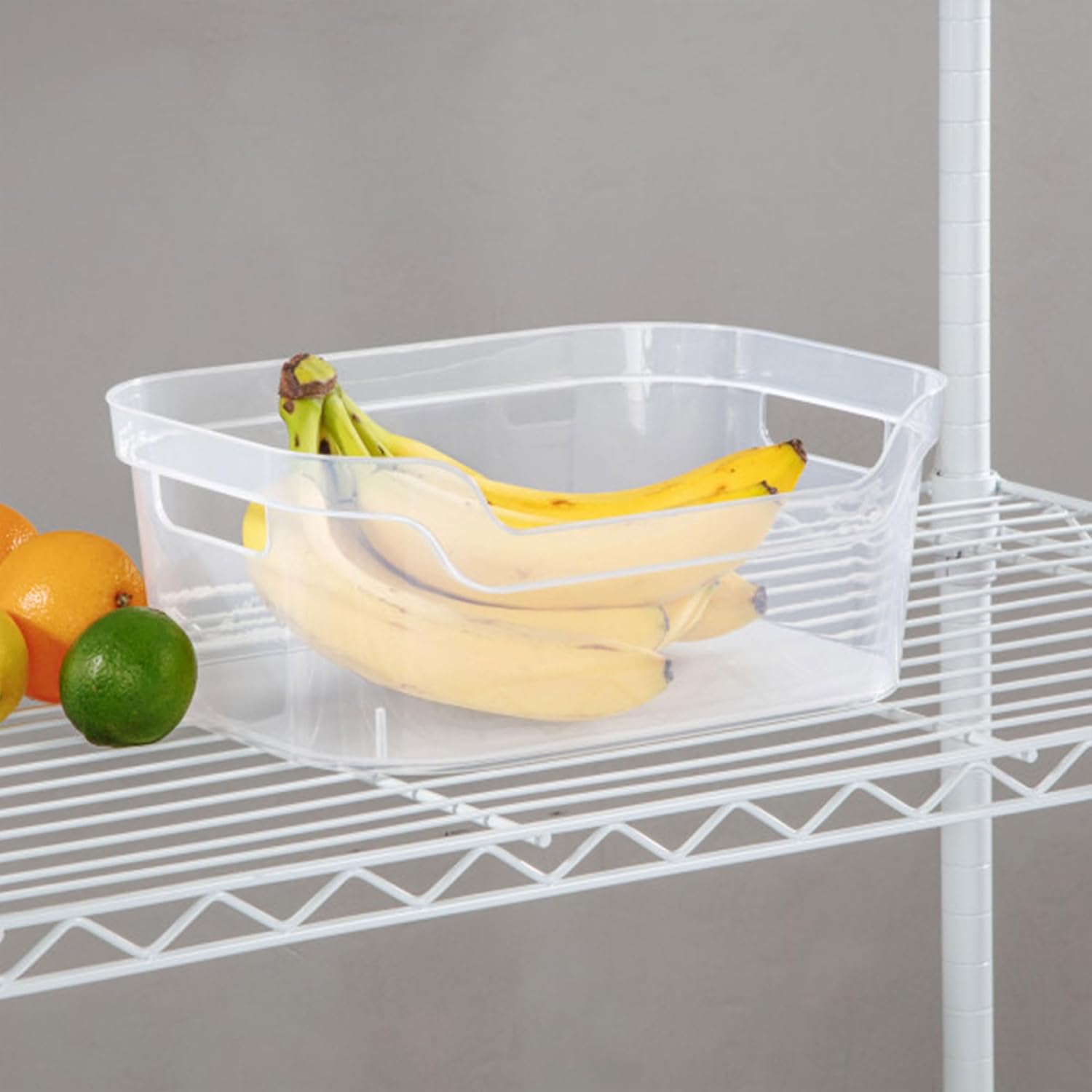 Sterilite Medium Open Scoop Front Storage Bin - Clear with Comfortable Carry Handles | 8 Pack (5.25x9.5x13 In)