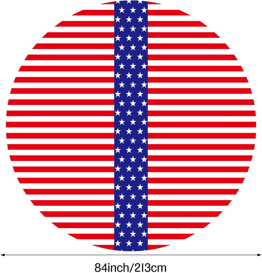 Oudain 6 Pcs American Flag Tablecloths - 84 Inch Disposable Patriotic Covers for Veterans Day & 4th of July