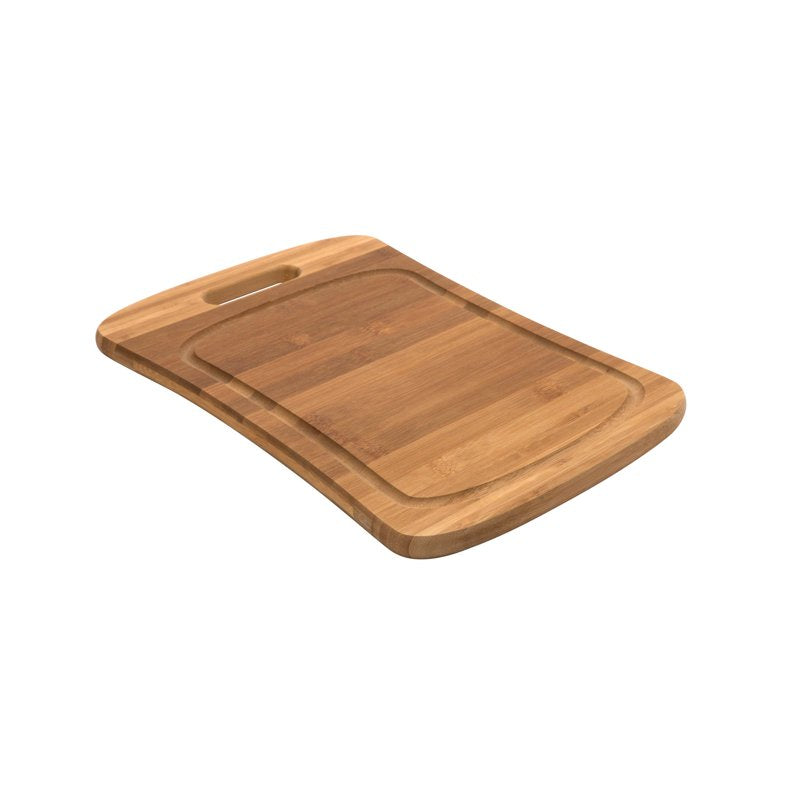 Large Curved Bamboo Cutting Board with Drip Edge - L