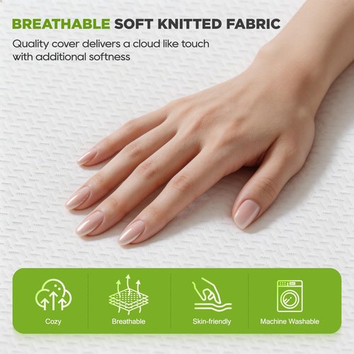 FDW 8-Inch Twin Mattress - Medium Firm Support, Breathable Comfort, Removable Washable Cover | CertiPUR-US Certified