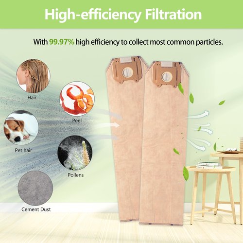 Tomkity 9 Pack Type LW HEPA Vacuum Cleaner Bags Replacement for Oreck Magnesium Upright Vacuum LWPK6OH LWPK25OH LWPK3OH