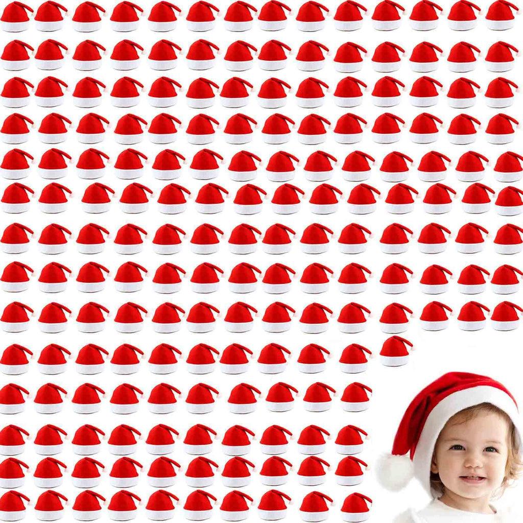 MNKXL Santa Hats Bulk for Adults,48pcs Christmas Hats Adults Universal Fit Plus Size,Thickened Red Santa Claus Hat for Christmas Party Accessories, Mens & Womens Adult Santa Hat