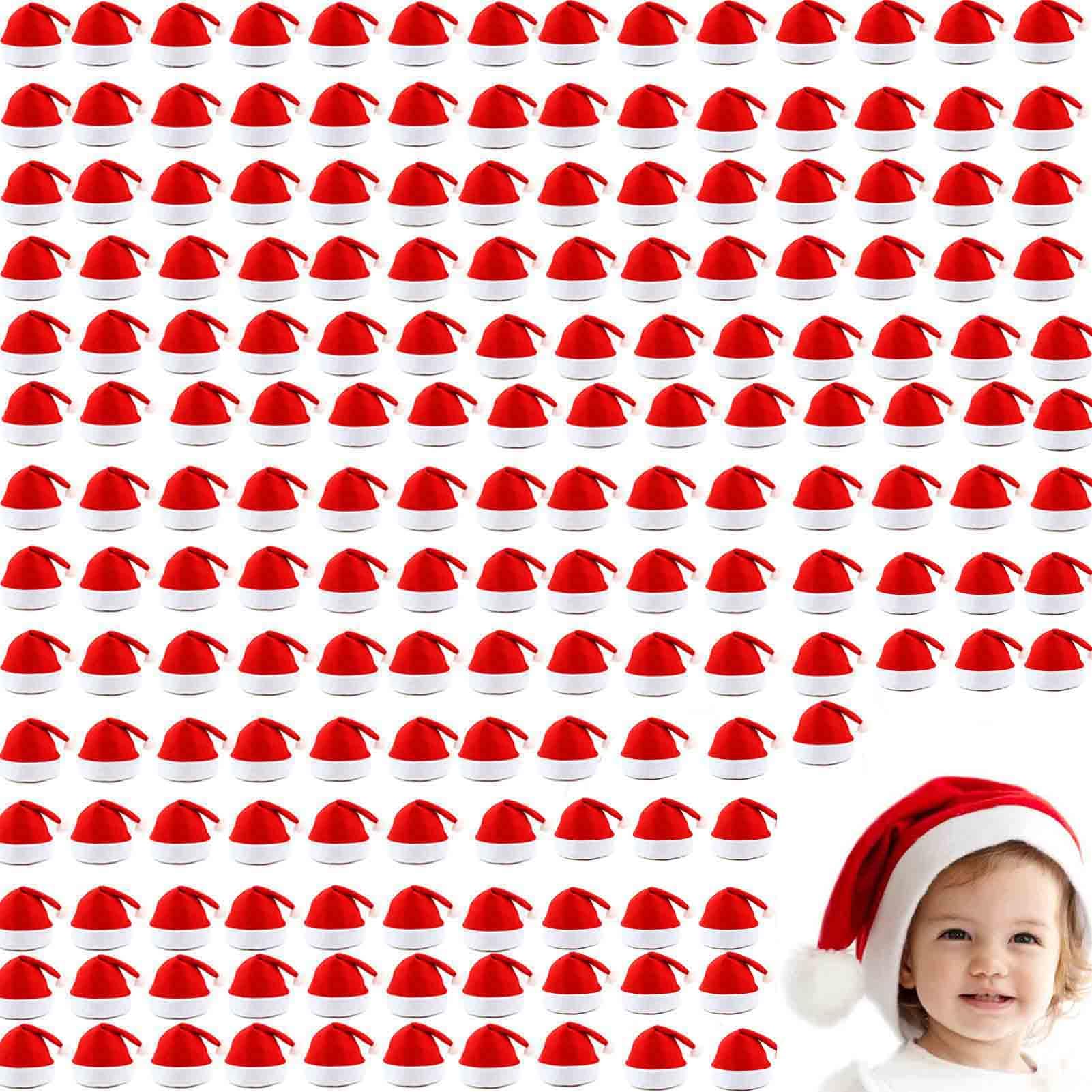 MNKXL Santa Hats Bulk for Adults,48pcs Christmas Hats Adults Universal Fit Plus Size,Thickened Red Santa Claus Hat for Christmas Party Accessories, Mens & Womens Adult Santa Hat
