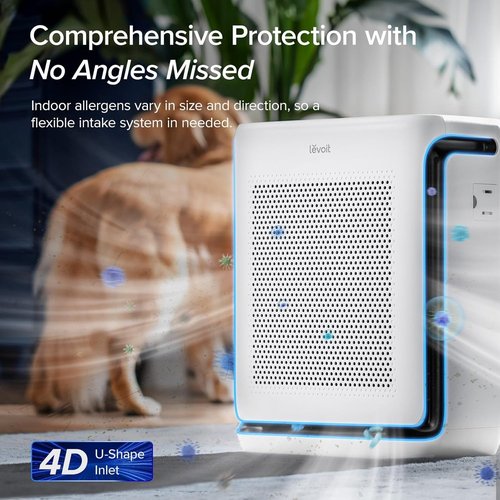 LEVOIT Air Purifier - Large Room Coverage Up to 1875 Ft² | Washable Pre-Filter & HEPA Sleep Mode, White