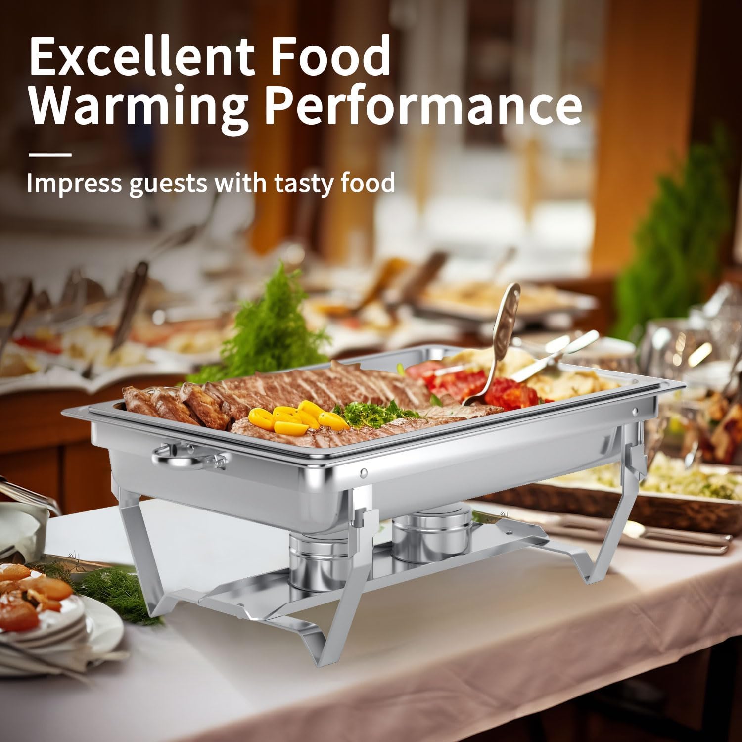 ROTTAY Chafing Dishes Set - Premium Buffet Warmers with Lids for Catering | Food Serving Solutions