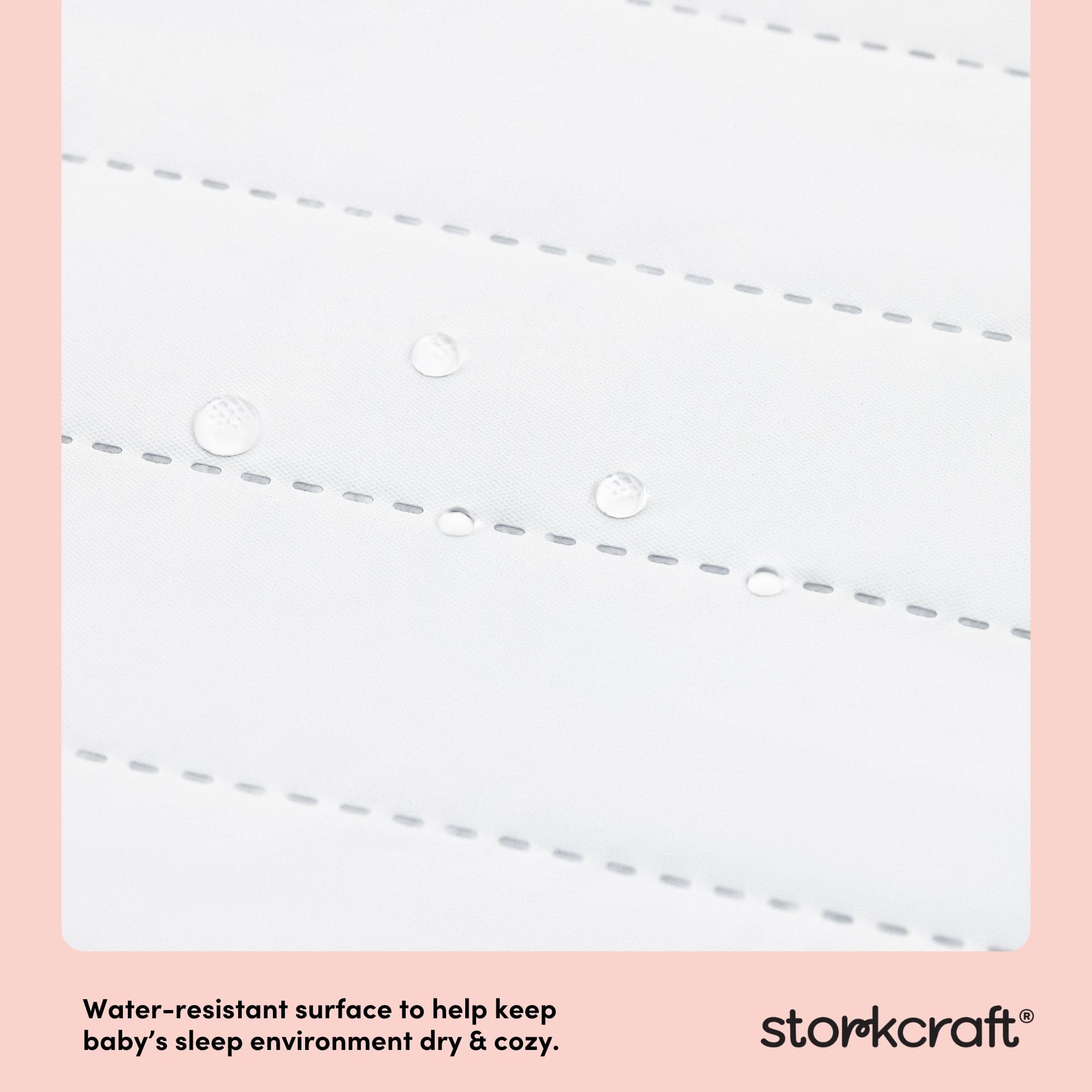 Storkcraft 6-Inch Water-Resistant Grow-with-Me Crib & Toddler Mattress — GREENGUARD Gold Certified, Dual-Sided Mattress for Baby Cribs & Toddler Beds, Durable Water-Resistant Cover, Made in The USA