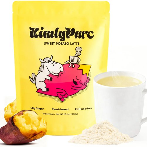 KimlyParc Real Sweet Potato Latte Mix, 10 oz | Allulose-Sweetened, Vegan & Caffeine-Free Korean Goguma Latte Powder | Plant-Based, Gluten-Free Drink