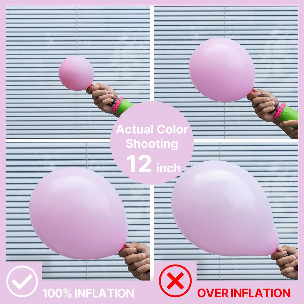 PartyWoo Baby Pink Balloons - 100pcs Pastel Arch Kit for Gender Reveal & Baby Shower | 5-36 Inch Sizes