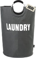 DOKEHOM XX-Large Laundry Basket - 160L Collapsible Hamper in Dark Grey | Foldable Design, 7 Colors Available