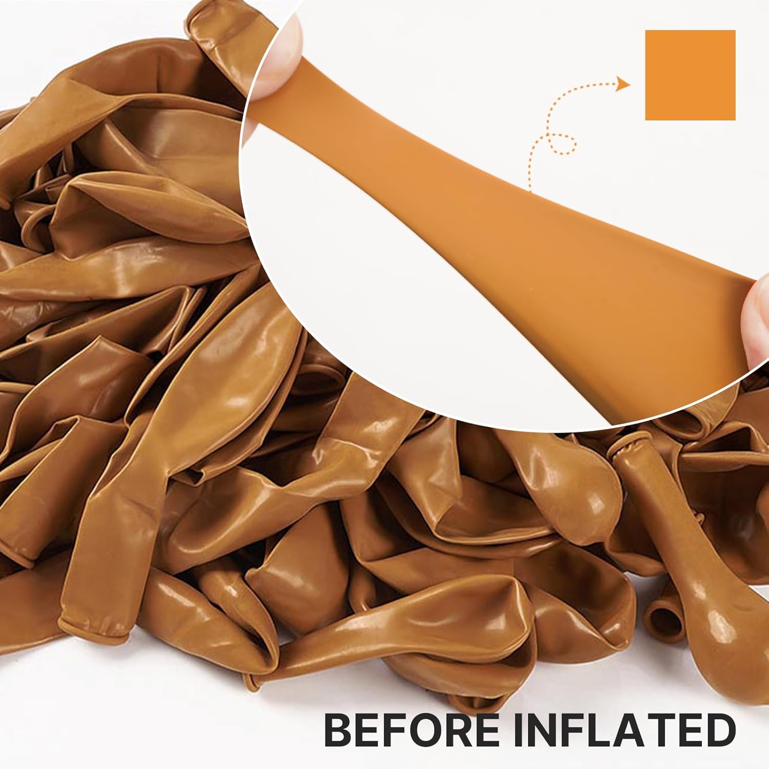 PartyWoo Burnt Orange Balloons - 152-Piece Terracotta Rust Balloon Arch Kit for Fall Celebrations