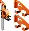 XZHXFX Chainsaw Hanger Wall Mount - Heavy-Duty Holder for Garage Organization | 2-Pack (Orange)