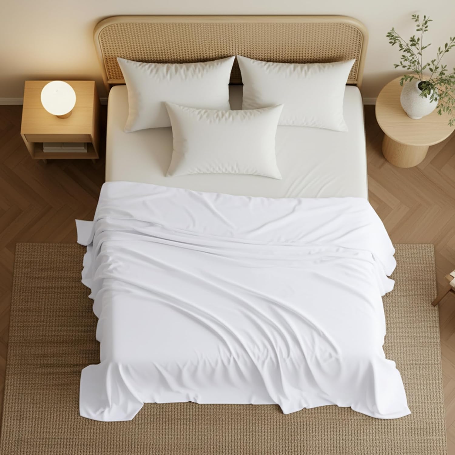 Utopia Bedding Flat Sheet - Soft Brushed Microfiber - Queen Size, White - Fade & Shrink Resistant