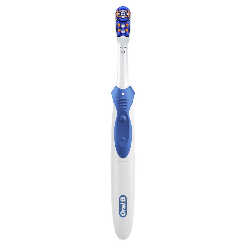 3D White Battery-Powered Electric Toothbrush with Rotating Action Cup
